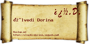 Ölvedi Dorina névjegykártya
